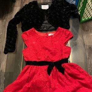 Vestido para niña talla 14 y abrigo talla 12!